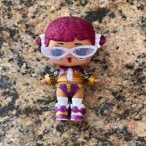 Lol Glitter Purple & Gold Doll with Sunglasses